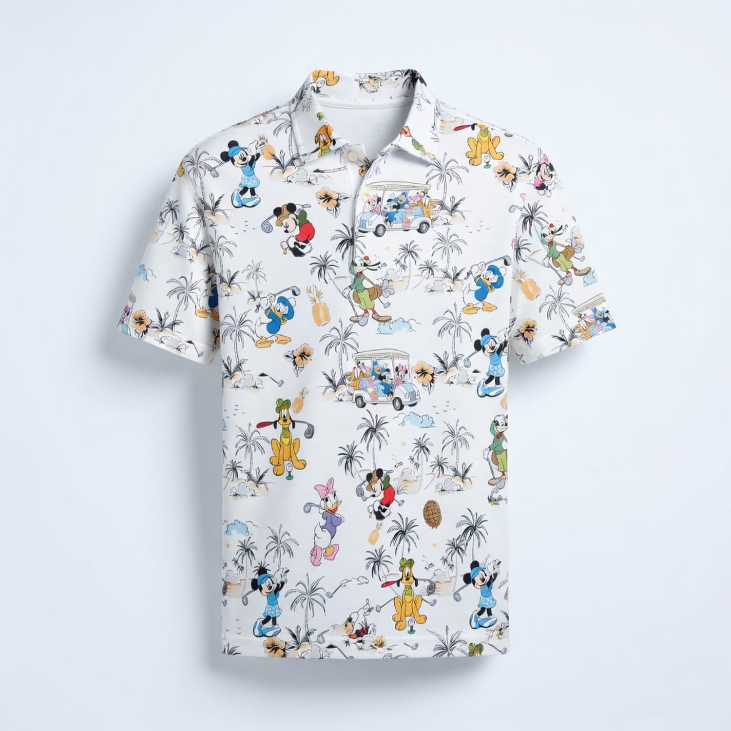 Golf Vacation Mouse Duck Lady Duck Silly Dog Pup AOP Apparel
