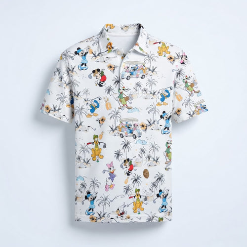 Golf Vacation Mouse Duck Lady Duck Silly Dog Pup AOP Apparel