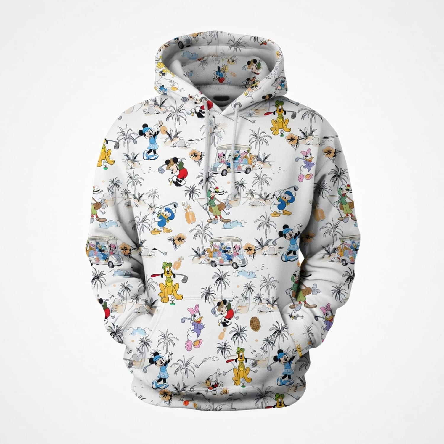 Golf Vacation Mouse Duck Lady Duck Silly Dog Pup AOP Apparel
