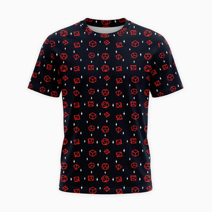 Polyhedral Dice AOP T-Shirt - Tabletop RPG Gamer Streetwear