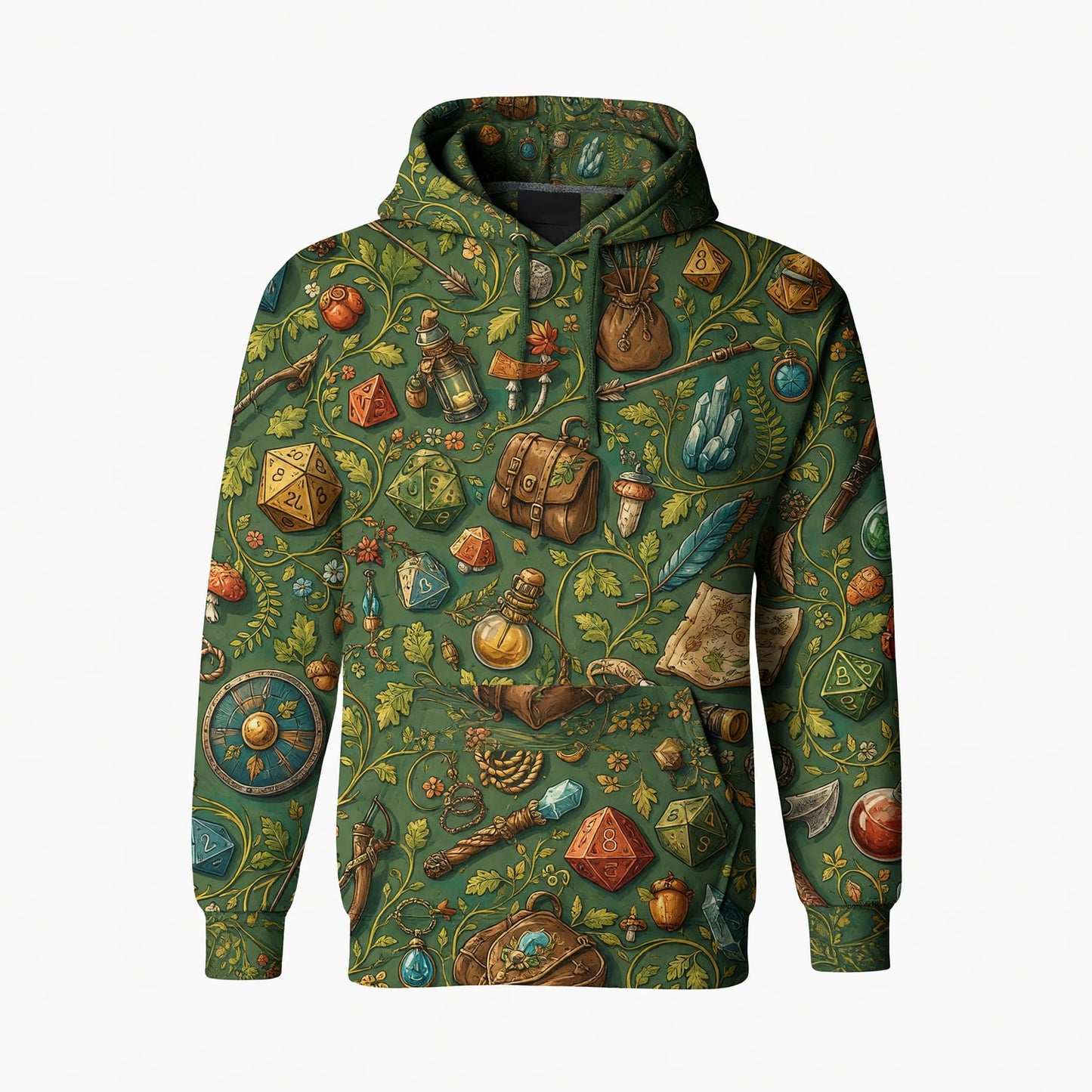 Fantasy Dungeon Dice AOP T-Shirt - Fantasy RPG Pattern Apparel