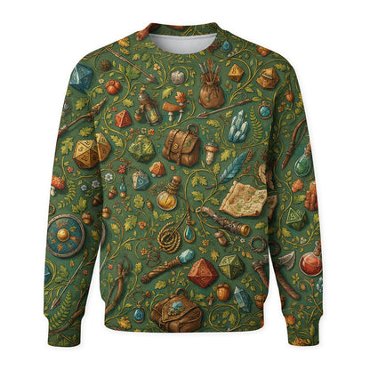 Fantasy Dungeon Dice AOP T-Shirt - Fantasy RPG Pattern Apparel
