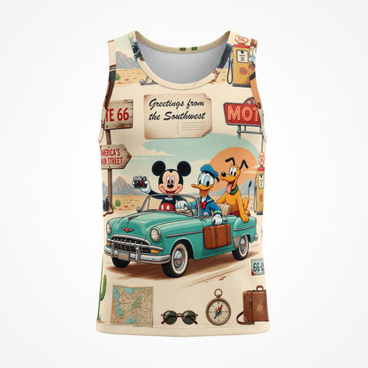 Route 66 Mouse AOP Apparel - Vintage Road Trip Streetwear
