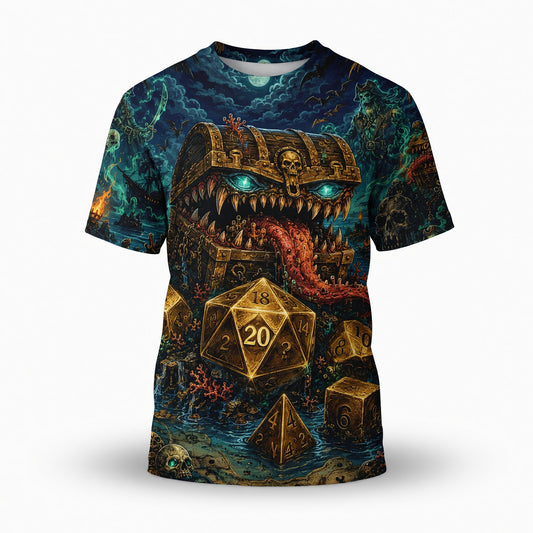 Pirate Mimic Chest T-Shirt - Fantasy Dice RPG Streetwear