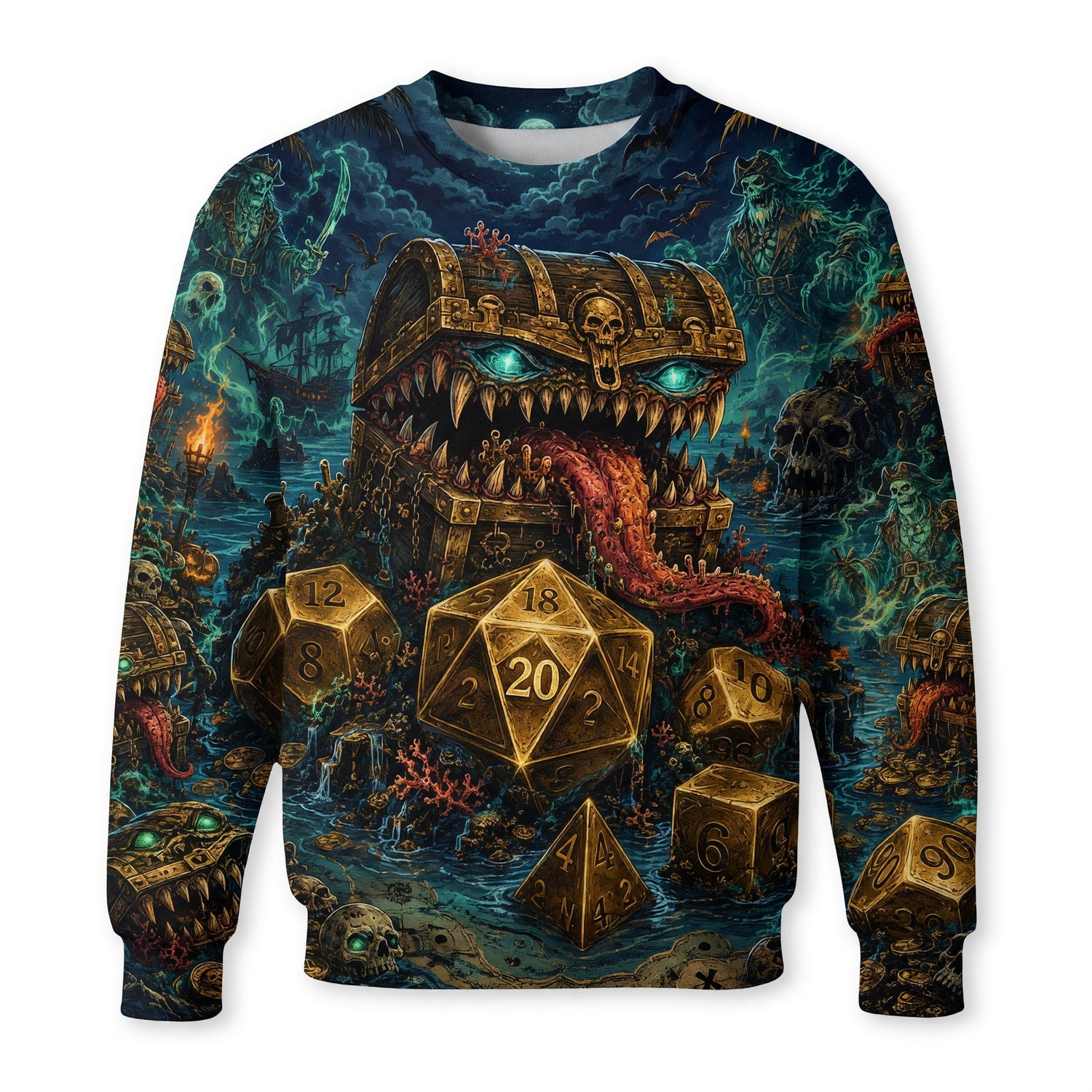 Pirate Mimic Chest T-Shirt - Fantasy Dice RPG Streetwear