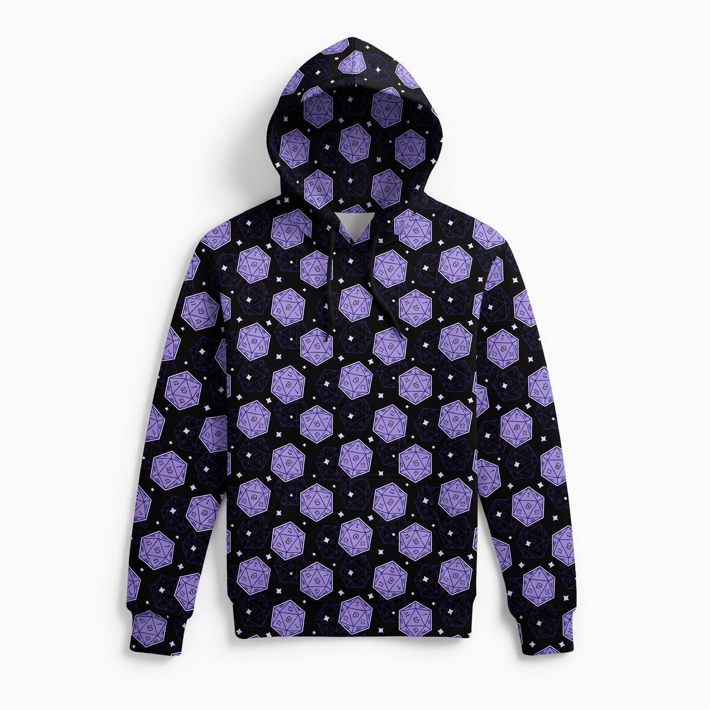 D20 Dice AOP T-Shirt - Purple RPG Tabletop Gaming Pattern