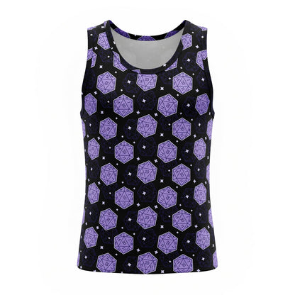 D20 Dice AOP T-Shirt - Purple RPG Tabletop Gaming Pattern