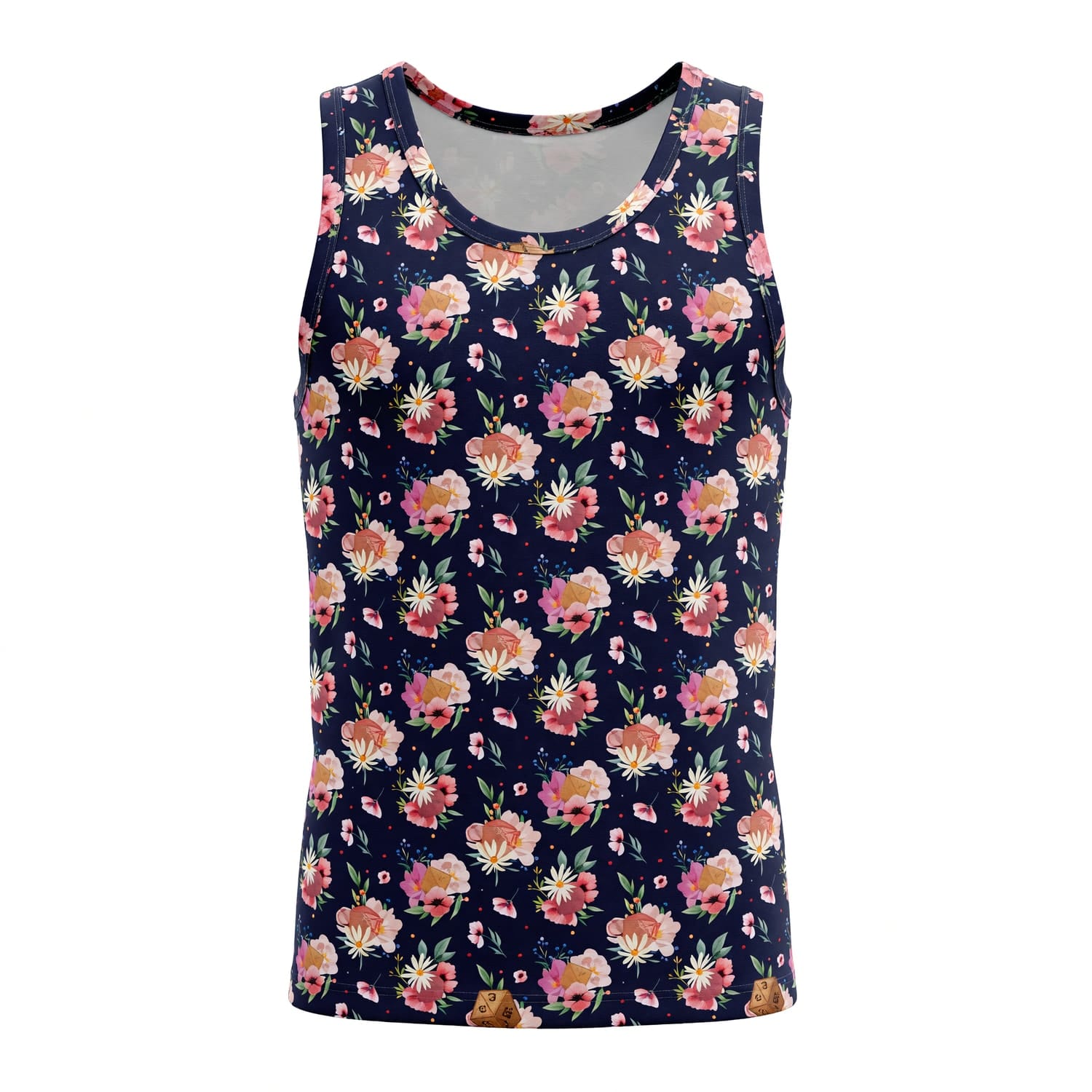 Floral Dice AOP T-Shirt - RPG Fantasy Gamer Pattern