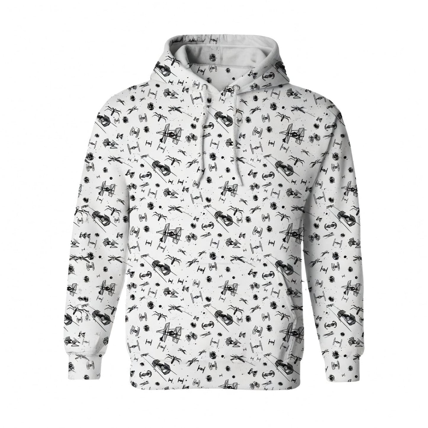 Galactic Mini Starship Icons Galactic Spacecraft AOP Apparel White