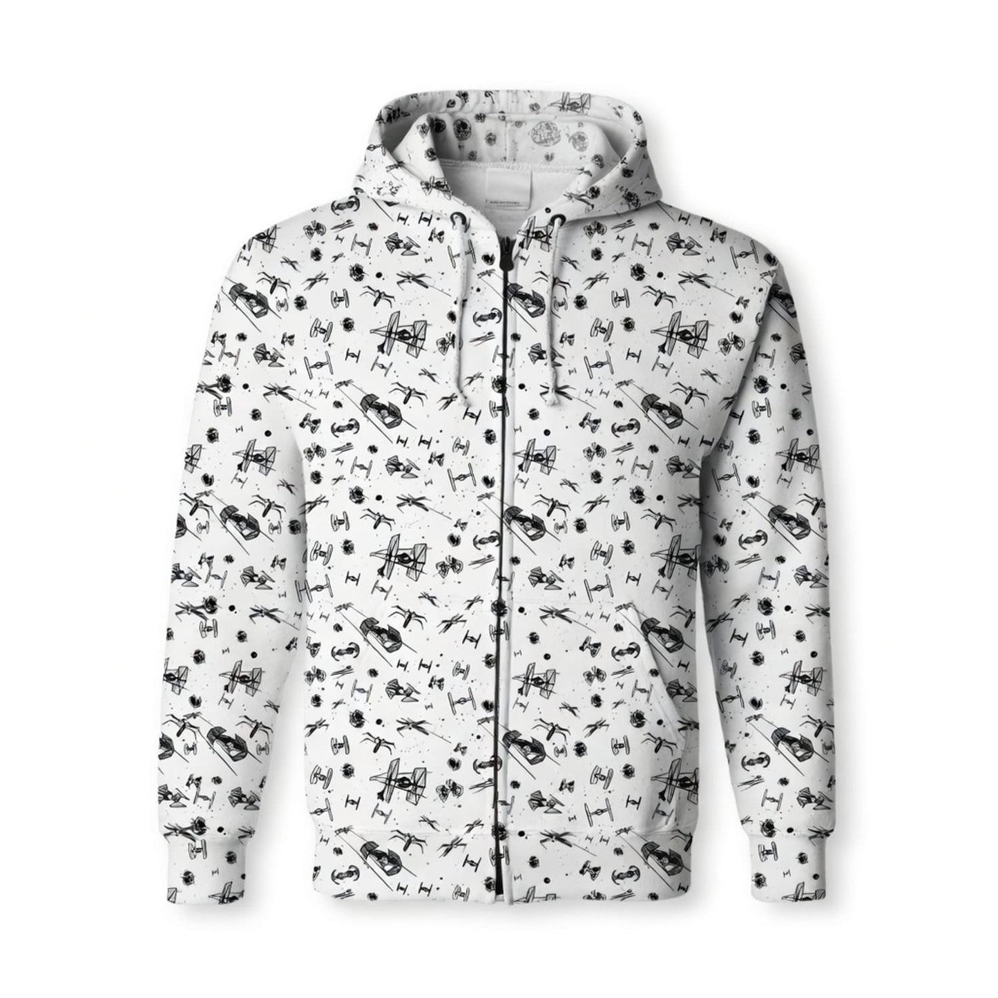 Galactic Mini Starship Icons Galactic Spacecraft AOP Apparel White