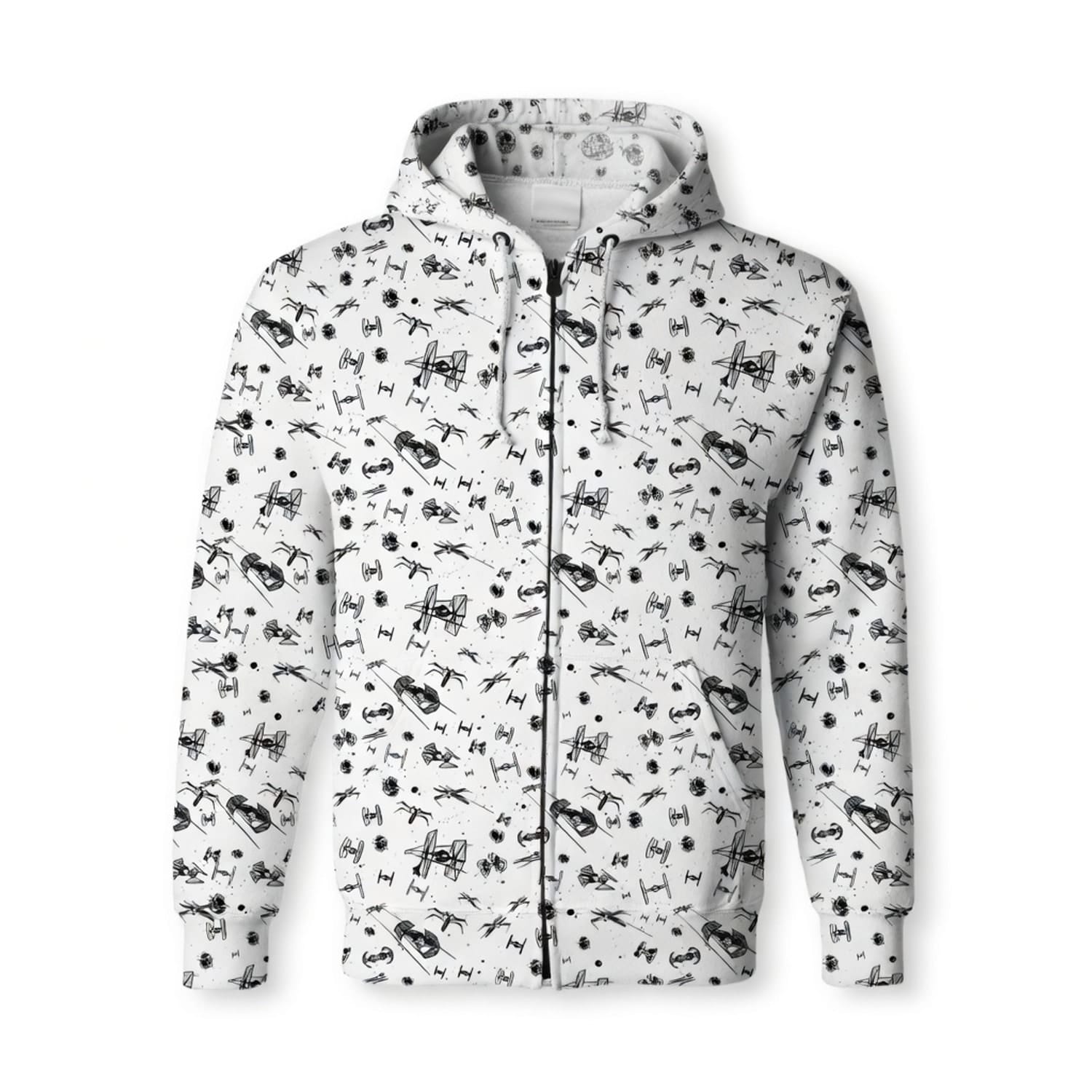 Galactic Mini Starship Icons Galactic Spacecraft AOP Apparel White