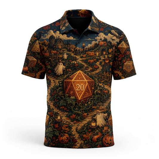 Halloween Dice AOP T-Shirt - Spooky RPG Fantasy Streetwear