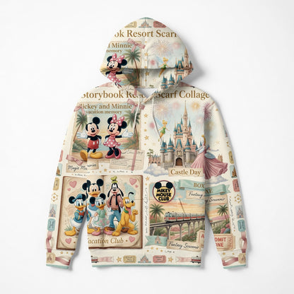 Storybook Resort AOP T-Shirt - Mouse Vacation Collage