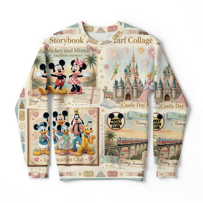 Storybook Resort AOP T-Shirt - Mouse Vacation Collage