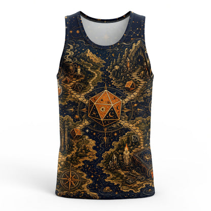 Mystic Dice Map AOP T-Shirt - Fantasy RPG Adventure Apparel