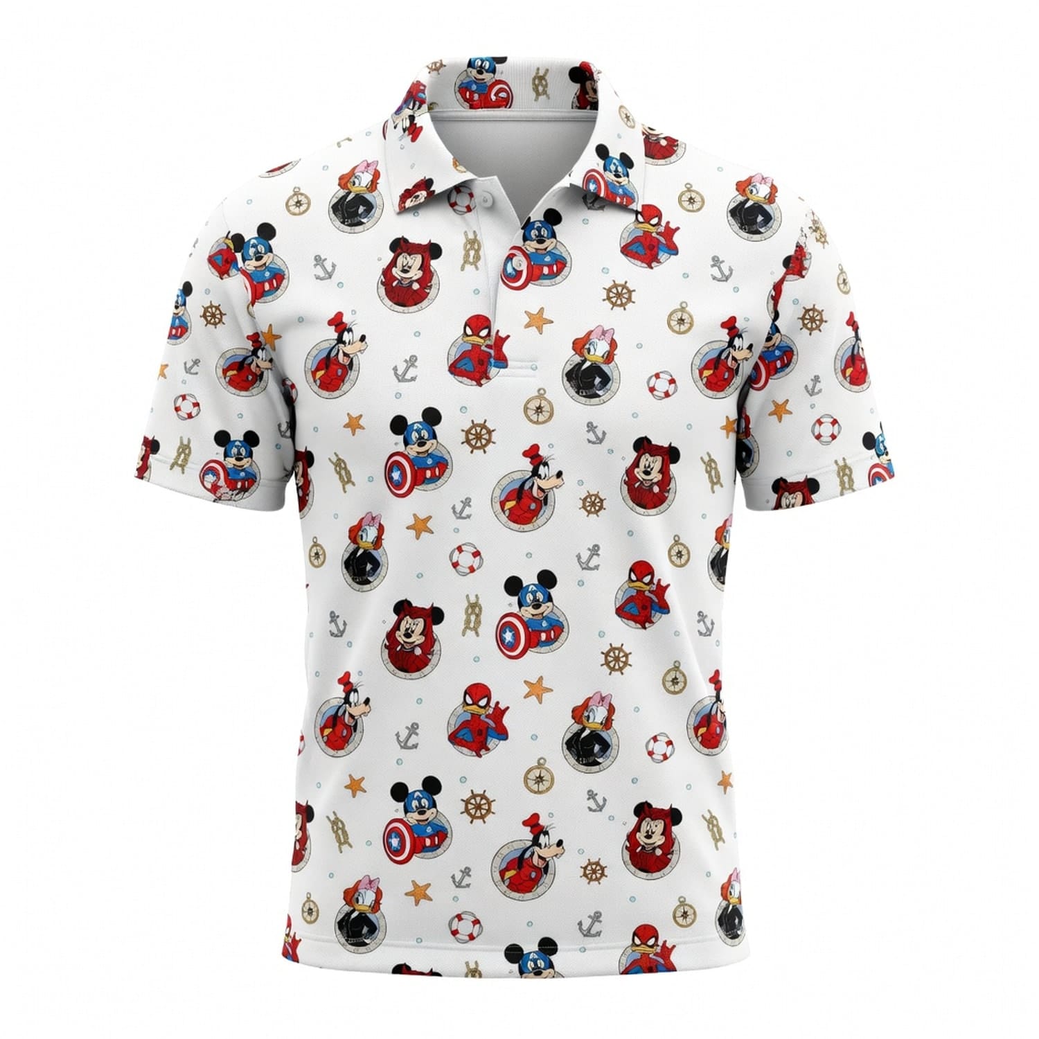 Superhero Icons AOP Apparel Mouse Duck Lady Duck Silly Dog