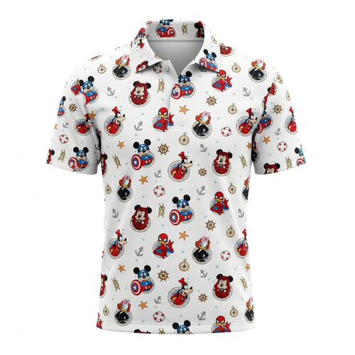 Superhero Icons AOP Apparel Mouse Duck Lady Duck Silly Dog