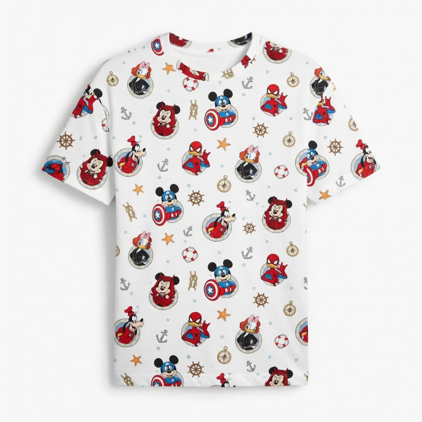 Superhero Icons AOP Apparel Mouse Duck Lady Duck Silly Dog