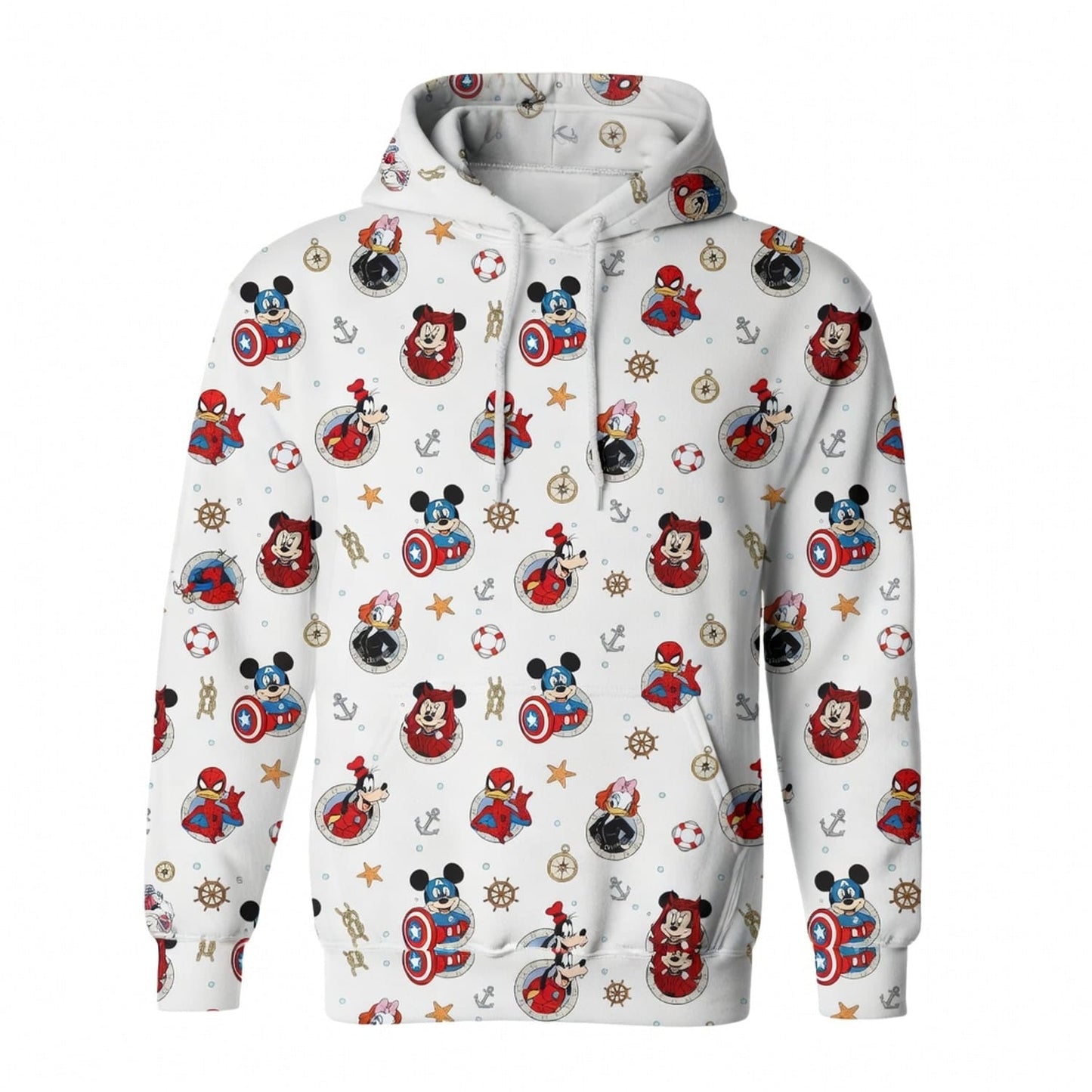 Superhero Icons AOP Apparel Mouse Duck Lady Duck Silly Dog
