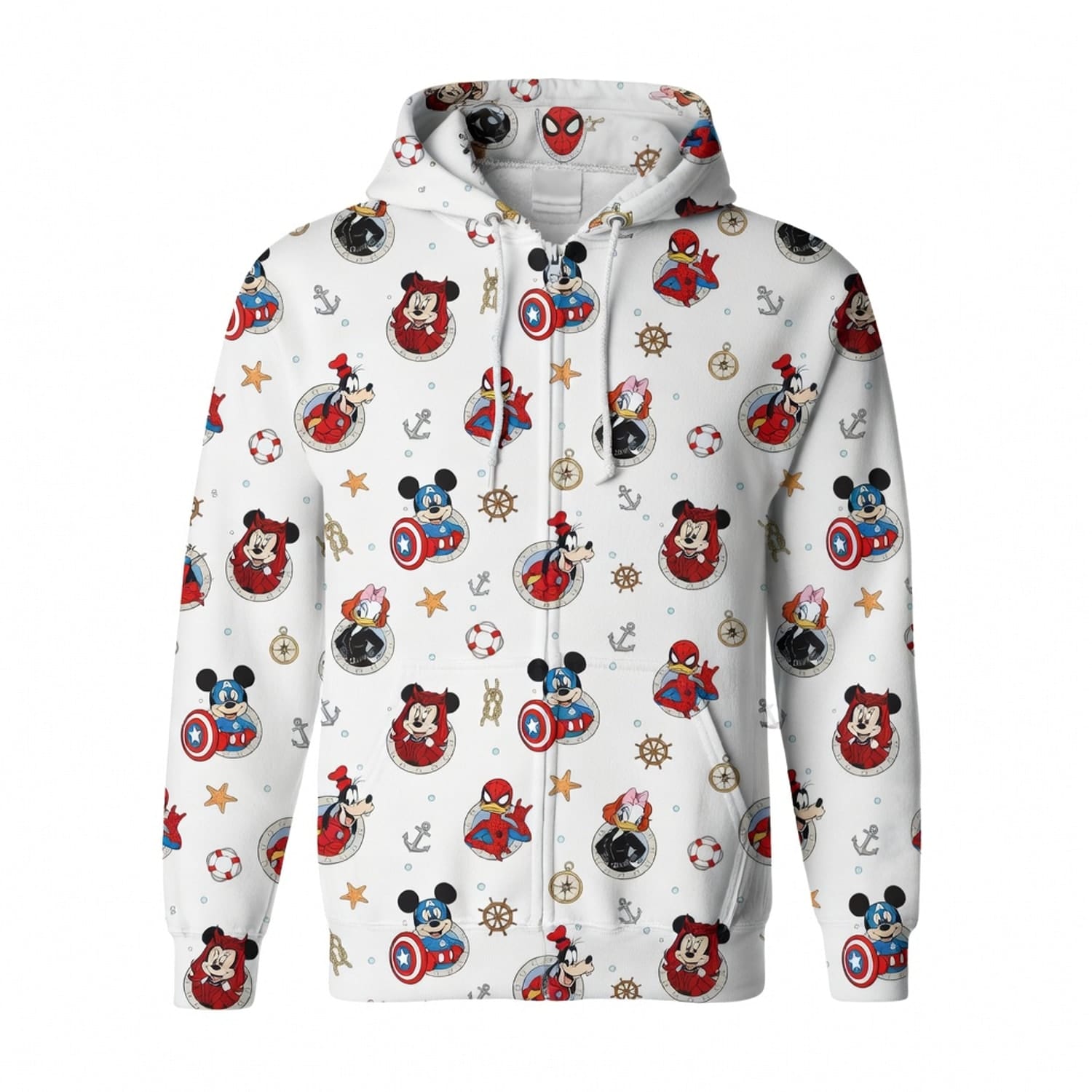 Superhero Icons AOP Apparel Mouse Duck Lady Duck Silly Dog