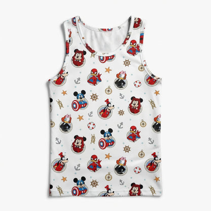 Superhero Icons AOP Apparel Mouse Duck Lady Duck Silly Dog