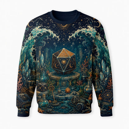 Fantasy Dungeon D20 T-Shirt - Mystic Ocean Fantasy RPG Apparel