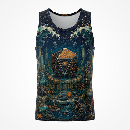 Fantasy Dungeon D20 T-Shirt - Mystic Ocean Fantasy RPG Apparel