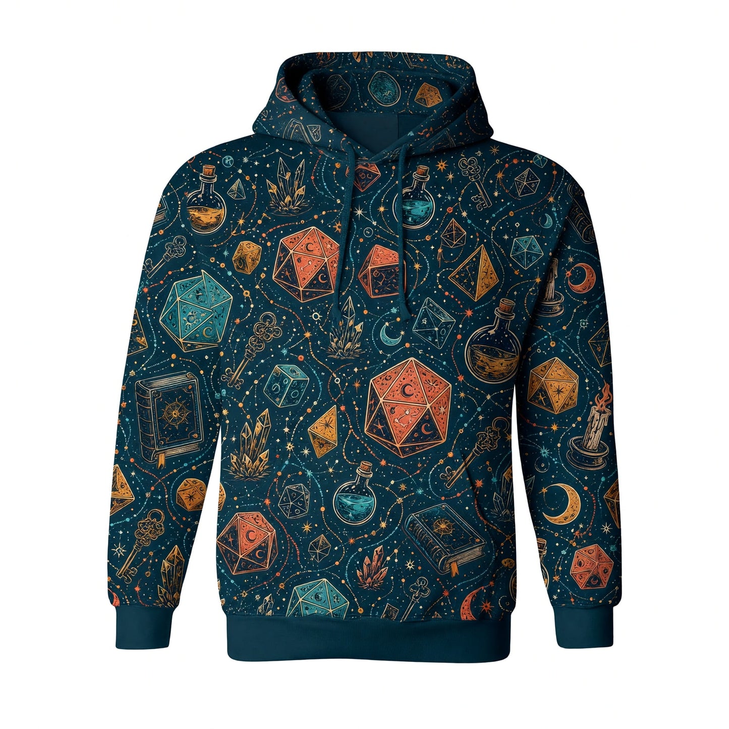 Dice Magic AOP T-Shirt - Fantasy RPG Mystic Pattern