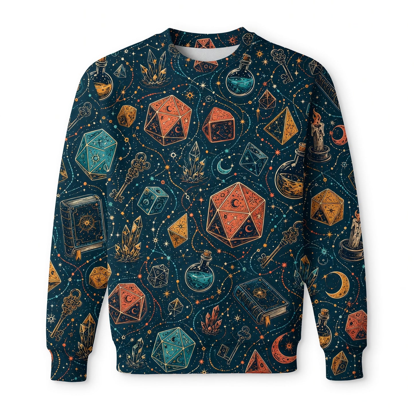 Dice Magic AOP T-Shirt - Fantasy RPG Mystic Pattern