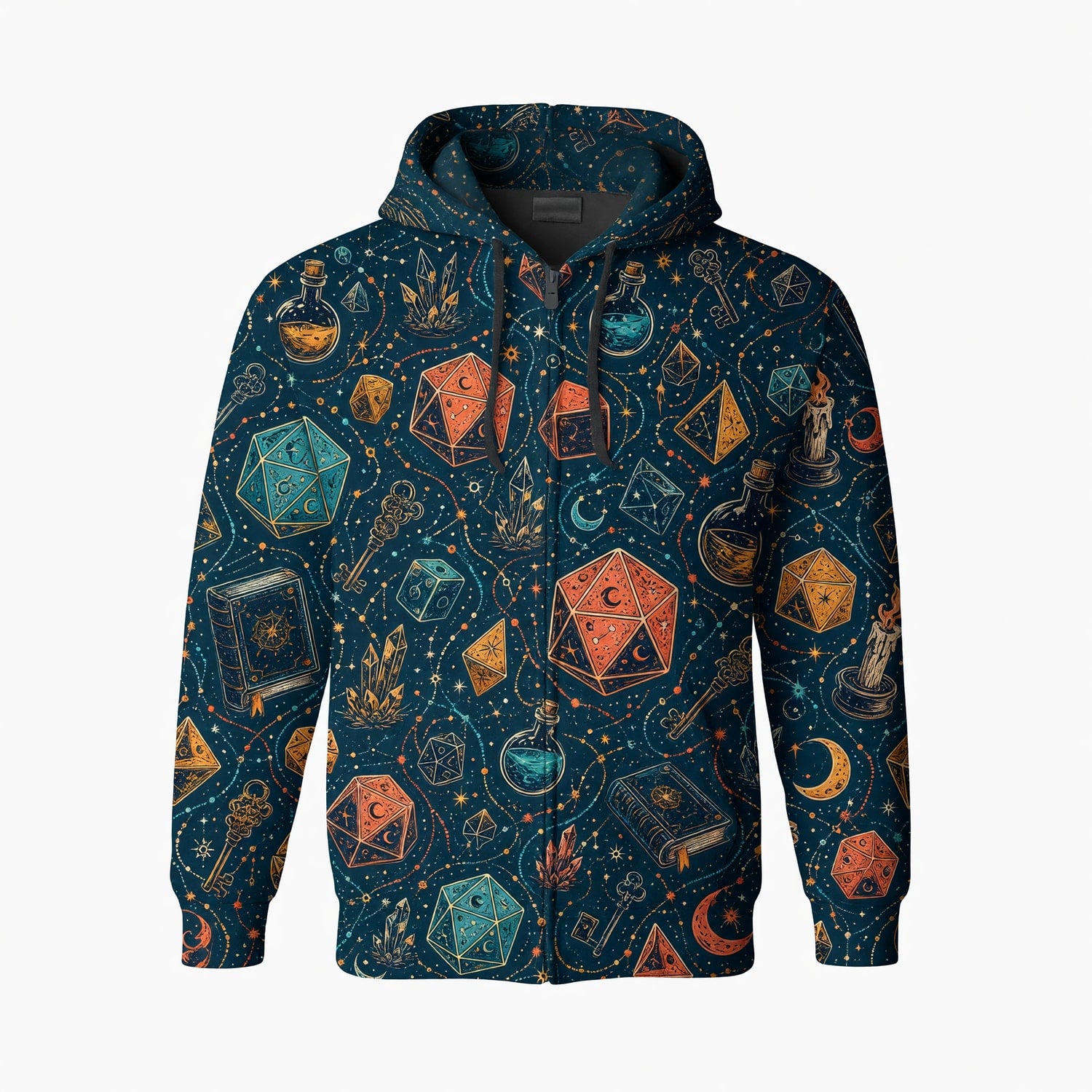 Dice Magic AOP T-Shirt - Fantasy RPG Mystic Pattern