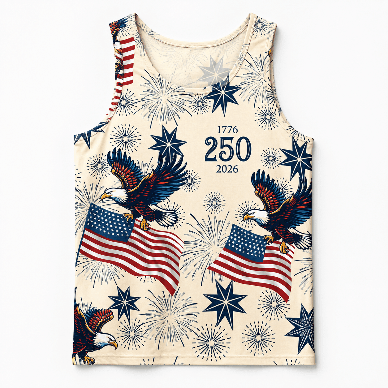 America 250 Fireworks Eagle Patriotic Apparel - AOPLYM8P001