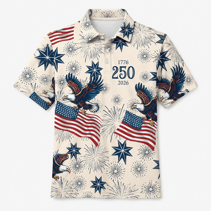America 250 Fireworks Eagle Patriotic Apparel - AOPLYM8P001