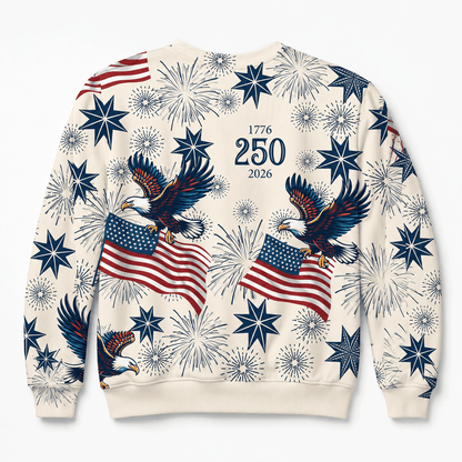 America 250 Fireworks Eagle Patriotic Apparel - AOPLYM8P001