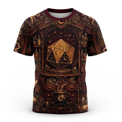 Fantasy Dungeon D20 Dice T-Shirt - Mystic Alchemy Fantasy Apparel