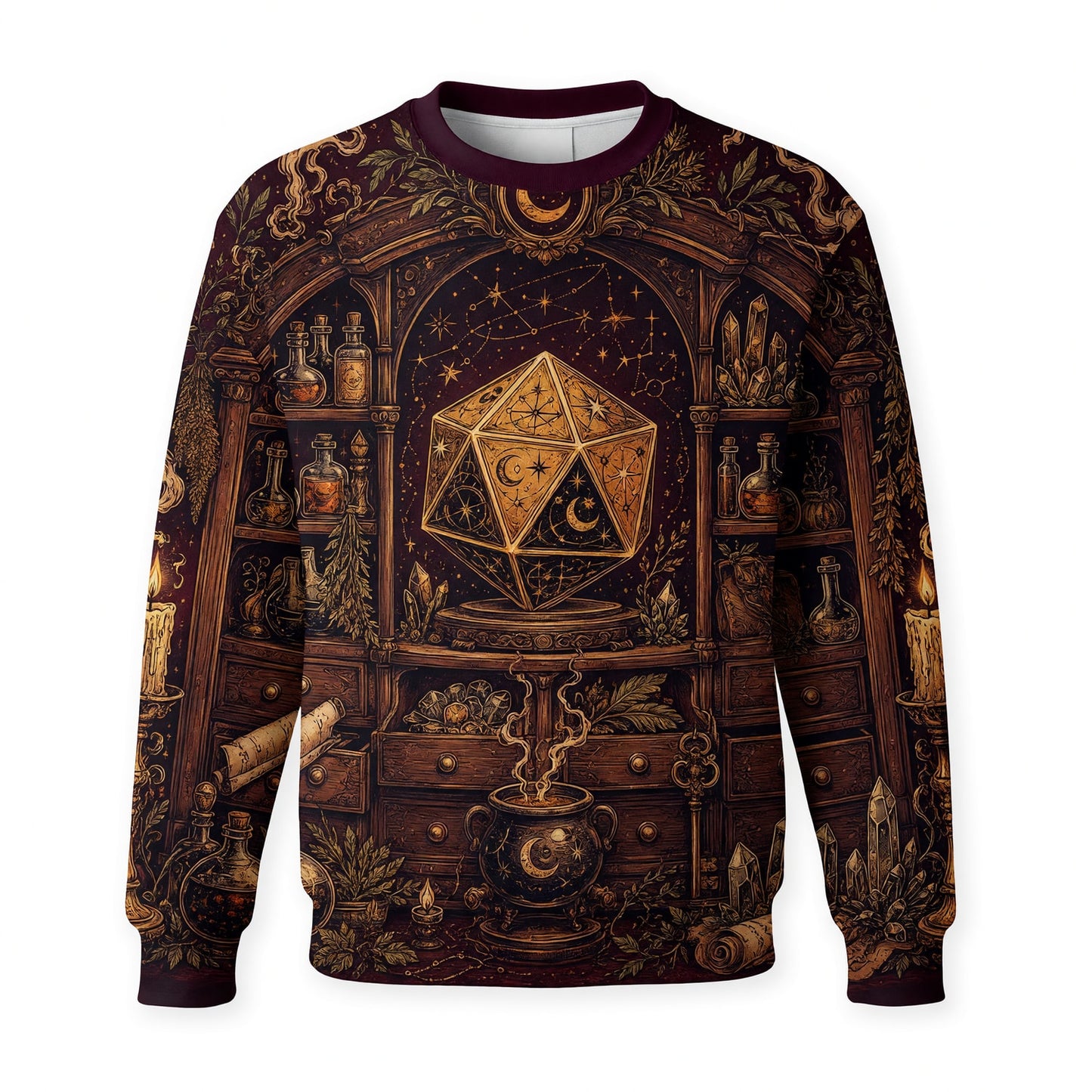 Fantasy Dungeon D20 Dice T-Shirt - Mystic Alchemy Fantasy Apparel