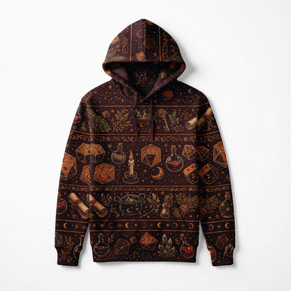 Witchcraft Dice AOP Apparel - Mystic Fantasy RPG Pattern