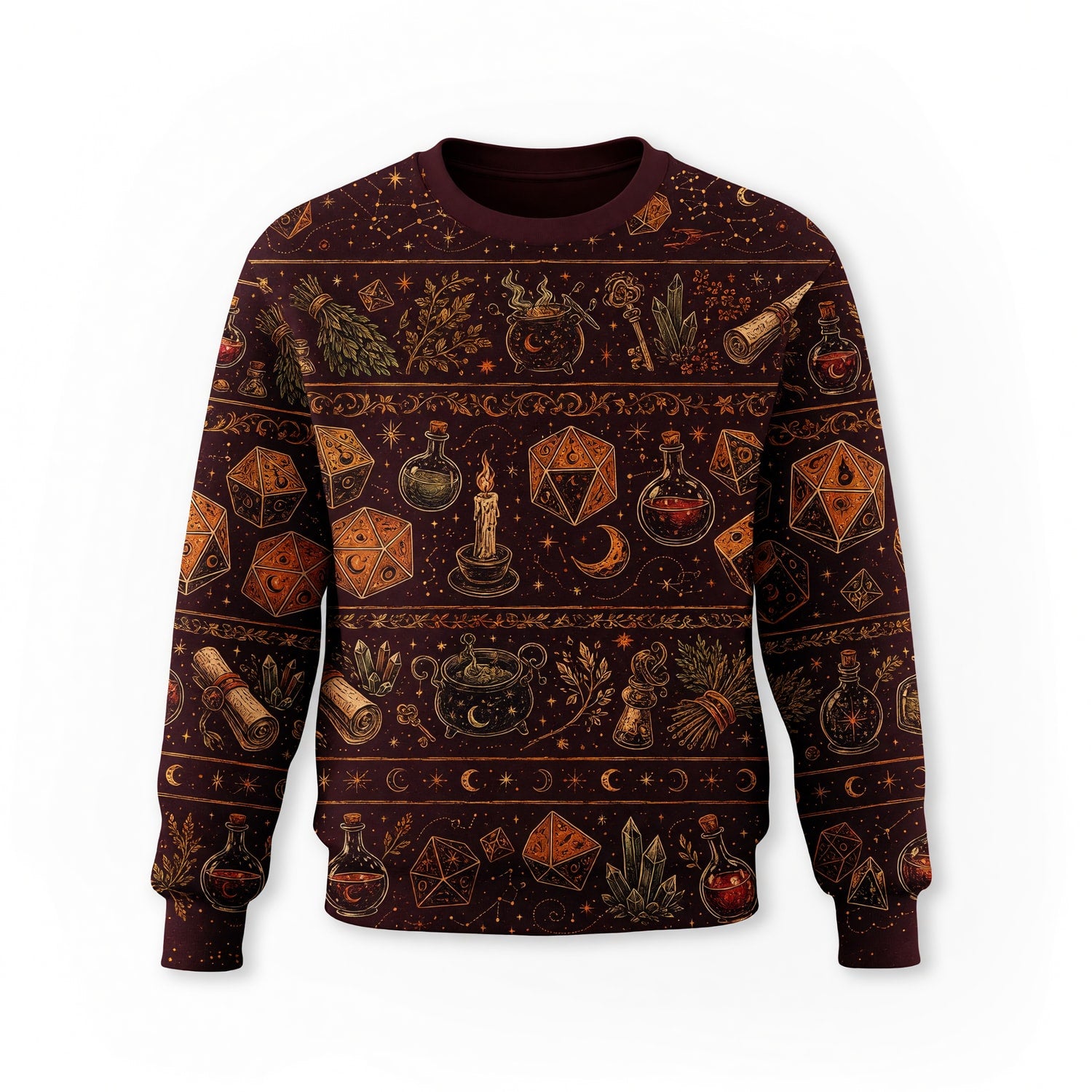 Witchcraft Dice AOP Apparel - Mystic Fantasy RPG Pattern