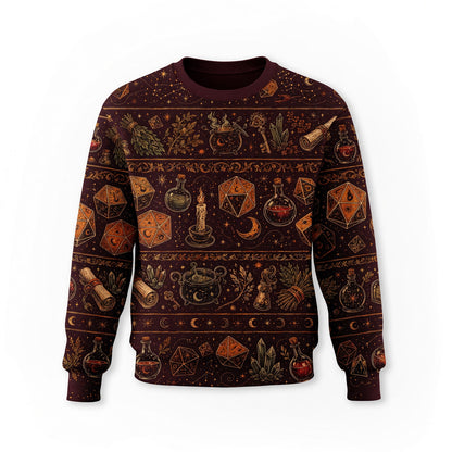 Witchcraft Dice AOP Apparel - Mystic Fantasy RPG Pattern