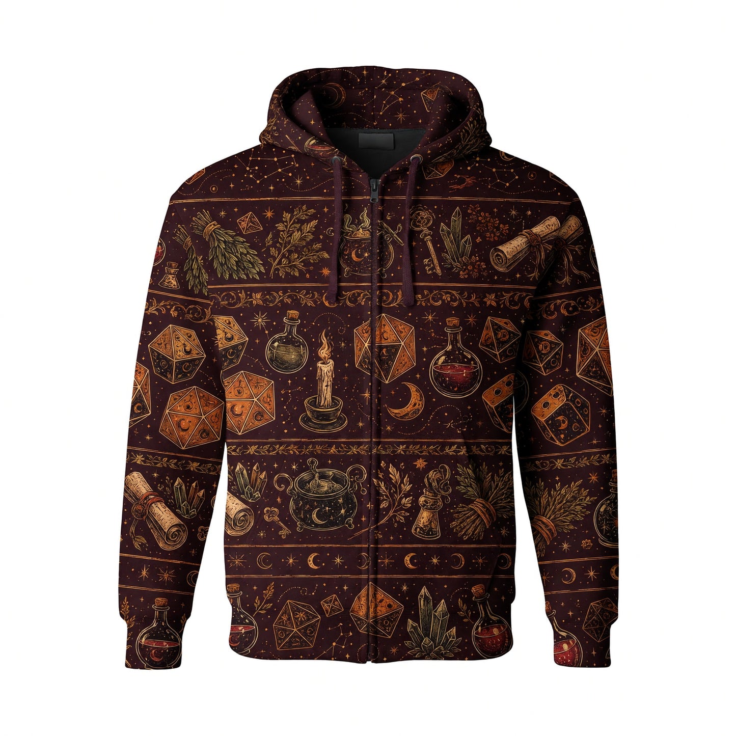 Witchcraft Dice AOP Apparel - Mystic Fantasy RPG Pattern