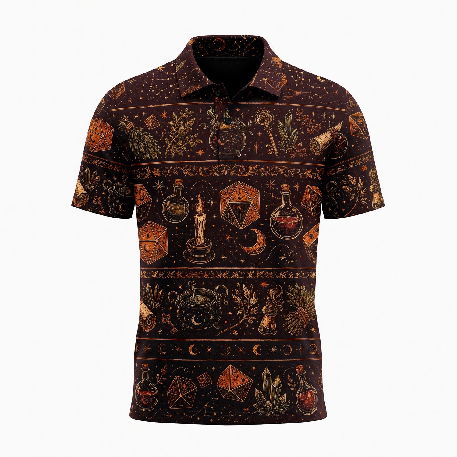 Witchcraft Dice AOP Apparel - Mystic Fantasy RPG Pattern