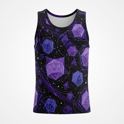 Fantasy Dungeon Dice AOP T-Shirt - Purple Cosmic Space Galaxy