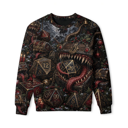 Mimic Christmas AOP T-Shirt - Fantasy Dice Holiday Streetwear