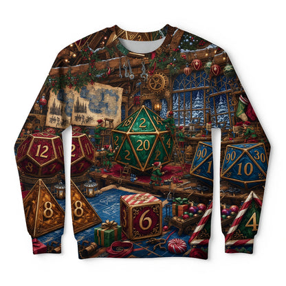 Christmas Dice AOP T-Shirt - Fantasy Holiday Workshop Apparel