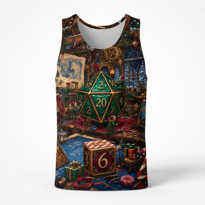 Christmas Dice AOP T-Shirt - Fantasy Holiday Workshop Apparel