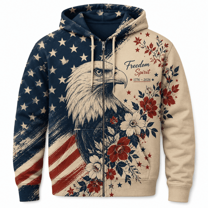 America 250 Freedom Spirit Eagle Patriotic Apparel - AOPOHW49001