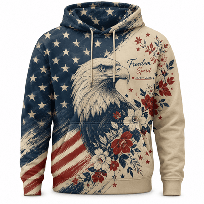 America 250 Freedom Spirit Eagle Patriotic Apparel - AOPOHW49001