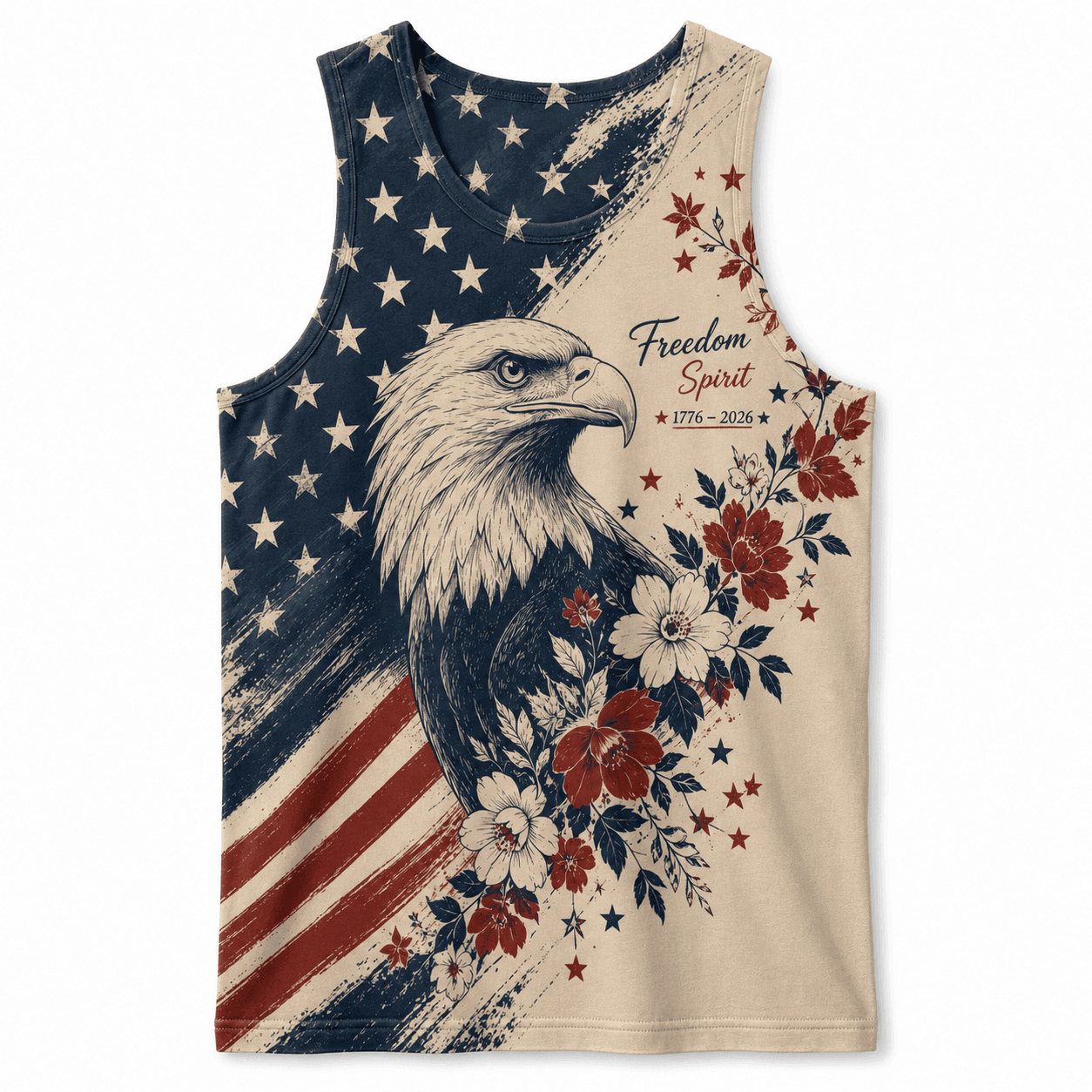 America 250 Freedom Spirit Eagle Patriotic Apparel - AOPOHW49001