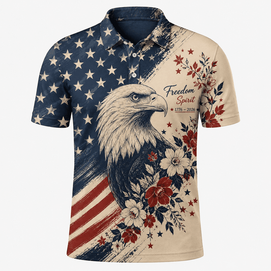 America 250 Freedom Spirit Eagle Patriotic Apparel - AOPOHW49001