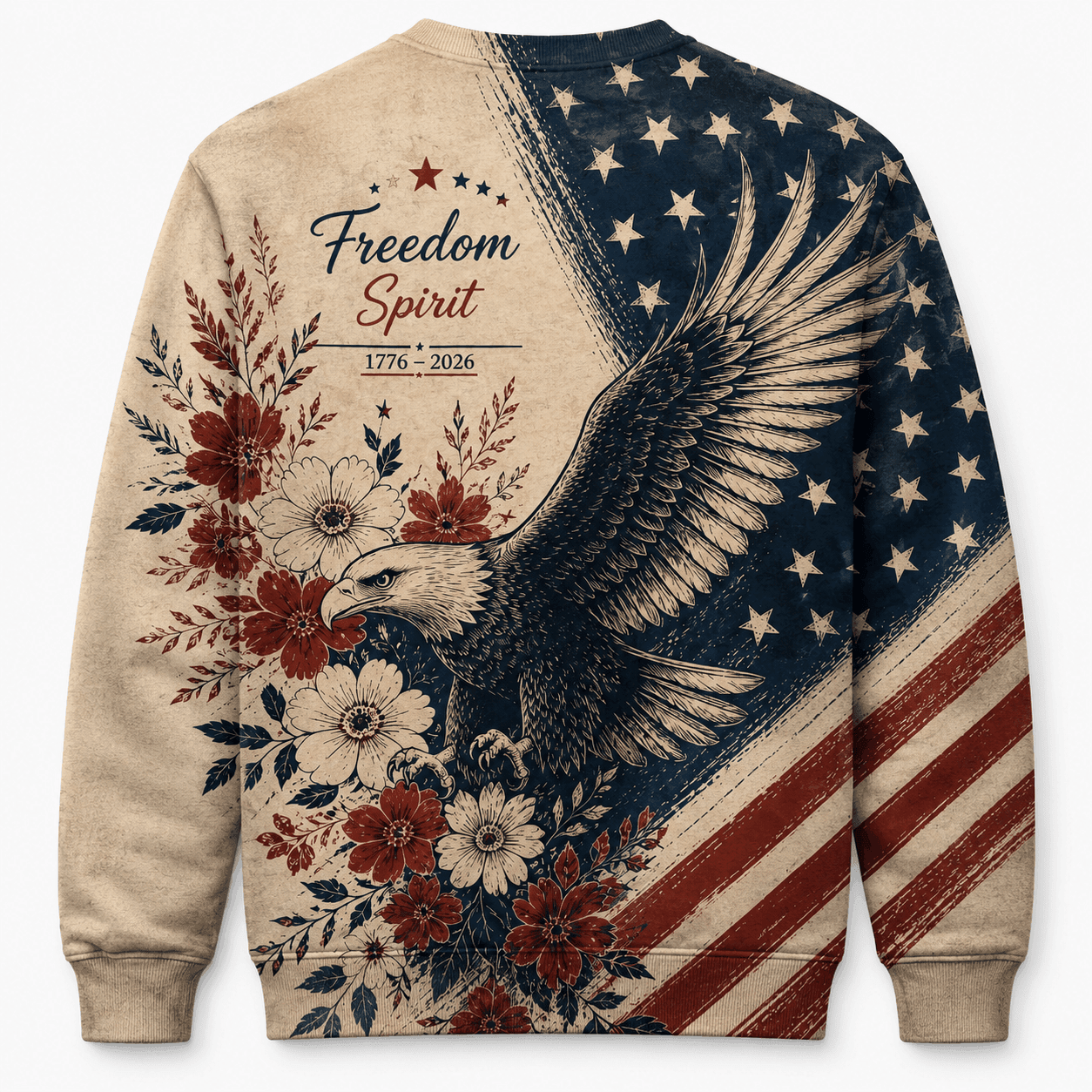 America 250 Freedom Spirit Eagle Patriotic Apparel - AOPOHW49001