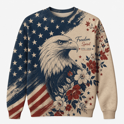 America 250 Freedom Spirit Eagle Patriotic Apparel - AOPOHW49001